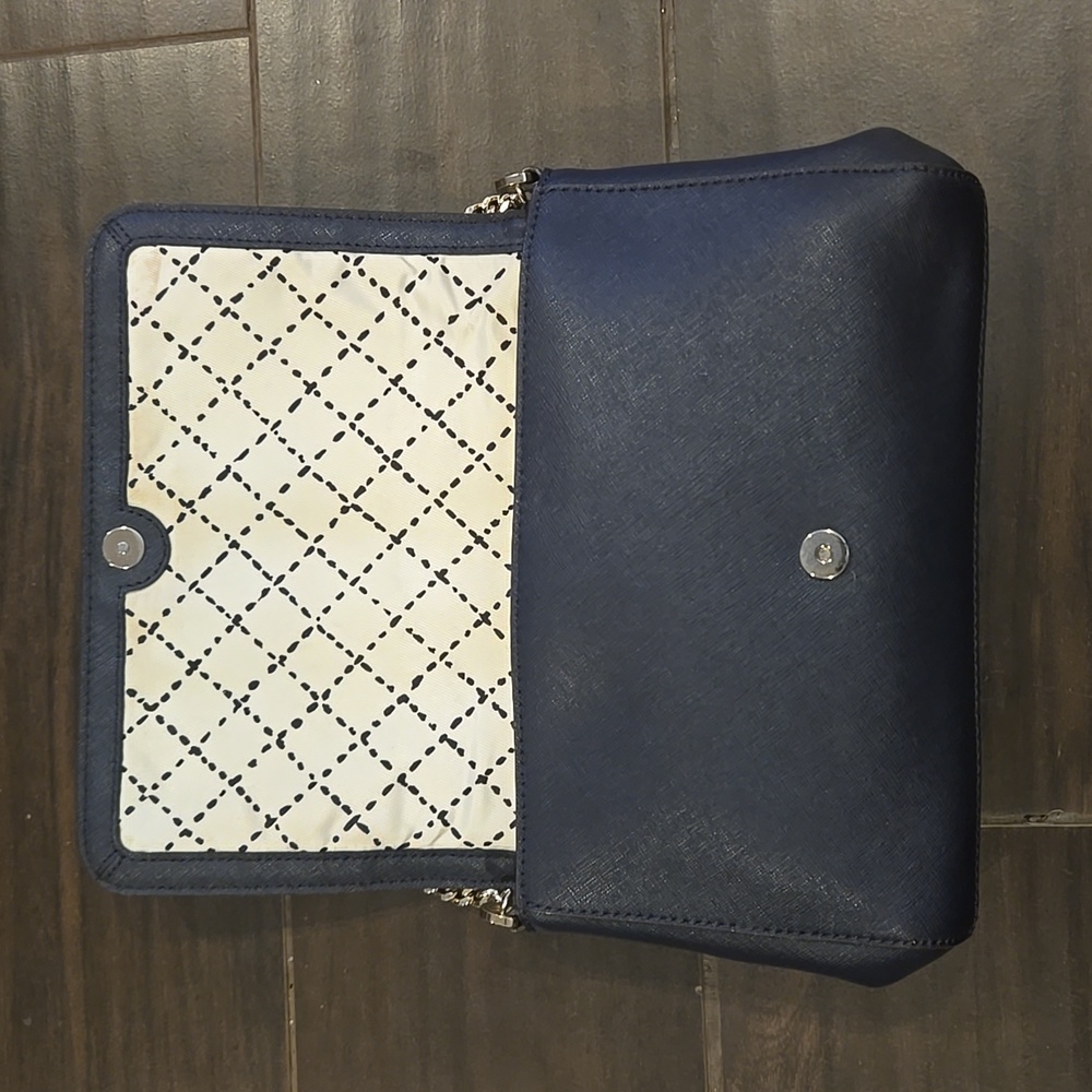 Kate Spade Navy Blue Under Shoulder Arm/Wrist Purse Clutch Purse - Picture 2 of 11